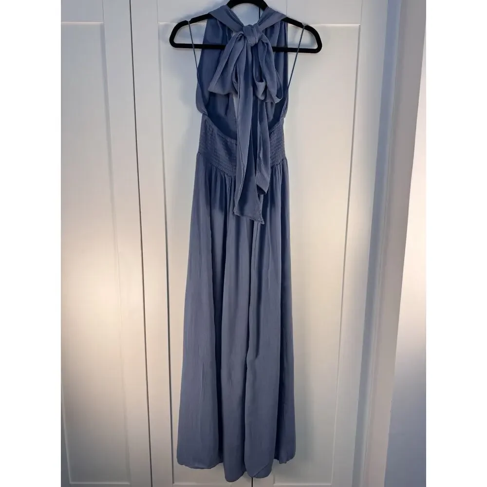 NWT Elan Multi Way Convertible Maxi Dress XS Halter Tie Neck Boho Flowy Beach - Picture 4 of 9